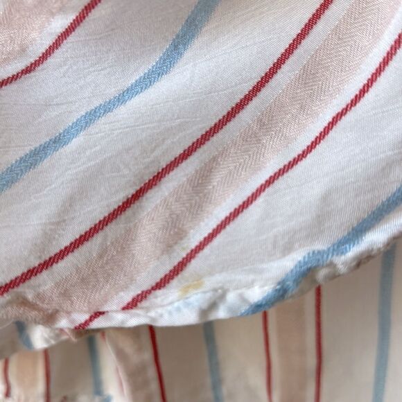 MAX EDITION Striped Tie Front Button down Size L - Picture 5 of 10